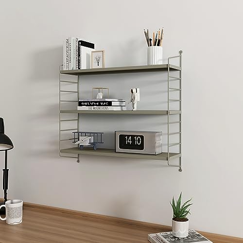 [en.casa] Étagère Murale Meuble de Rangement Flottant à 3 Niveaux avec Cadre Stable Style Industriel Élégant pour Cuisine Salon Chambre Salle de Bains...