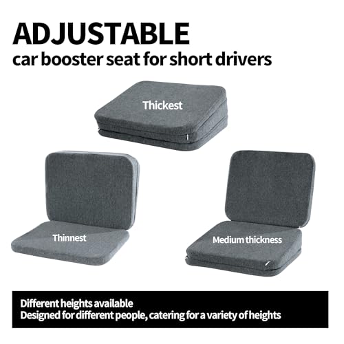 Hombys Adjustable Car Booster Seat For Short Drivers, 3 Heights For Different People, Adult Car Seat Cushions For Driving thumb #1