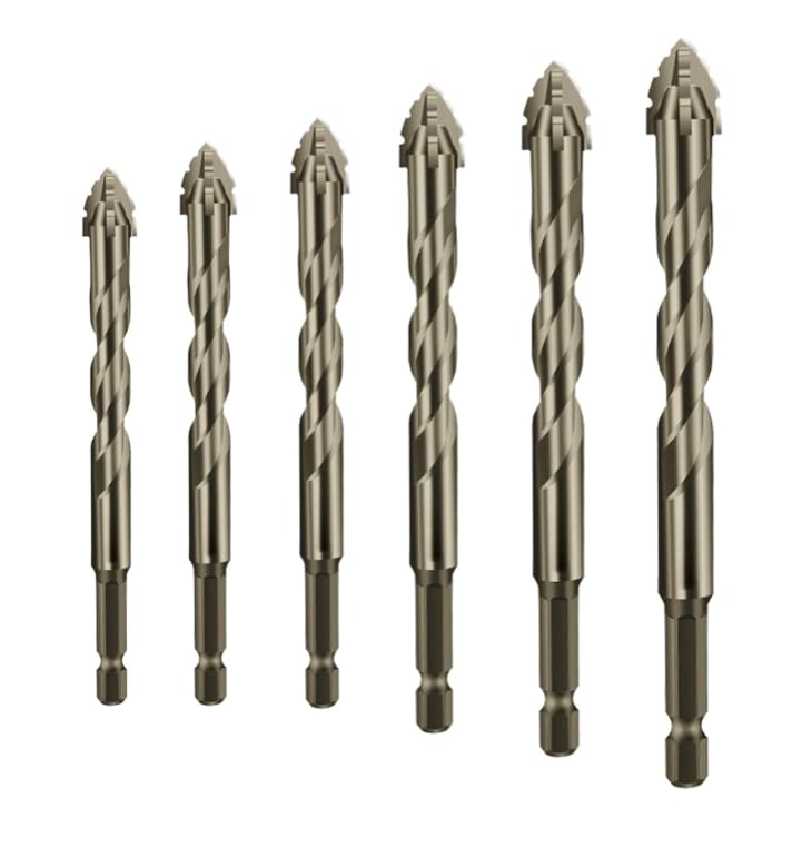 Forets Excentriques 4 Cannelures - Revêtement Titane | Pour Bois Et Métal - Tailles 4 à 12mm