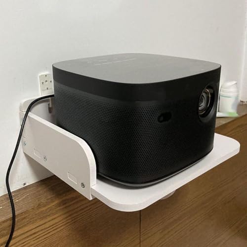 Schweberegal für Projektor, Wandmontage Projektor-Regal Multimedia Wandregal TV Rack Wandhalterung, perfekt für Projektor, WLAN-Router, Spielekonsole und Kabelbox,Lautsprecher-Wandhalterung(S)