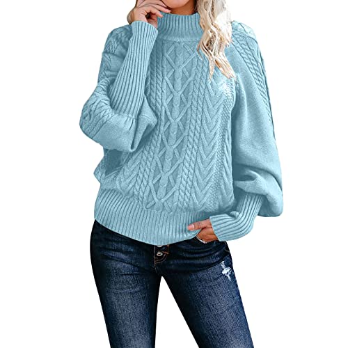 callmo Rollkragenpullover Damen Lang Damen Warme Pullover Sweater e...
