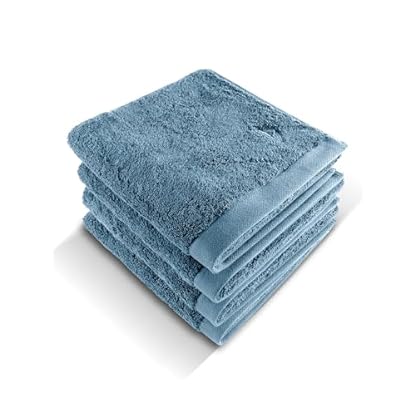 herzbach home Premium Handtücher 50 x 100 cm 4er-Set (Graublau) – Hochwertige, weiche & saugstarke Handtücher in Bester Qualität – 100% natürliche Baumwolle – Bild 3