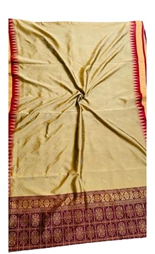 Generic maroon sambalpuri silk saree – image 3