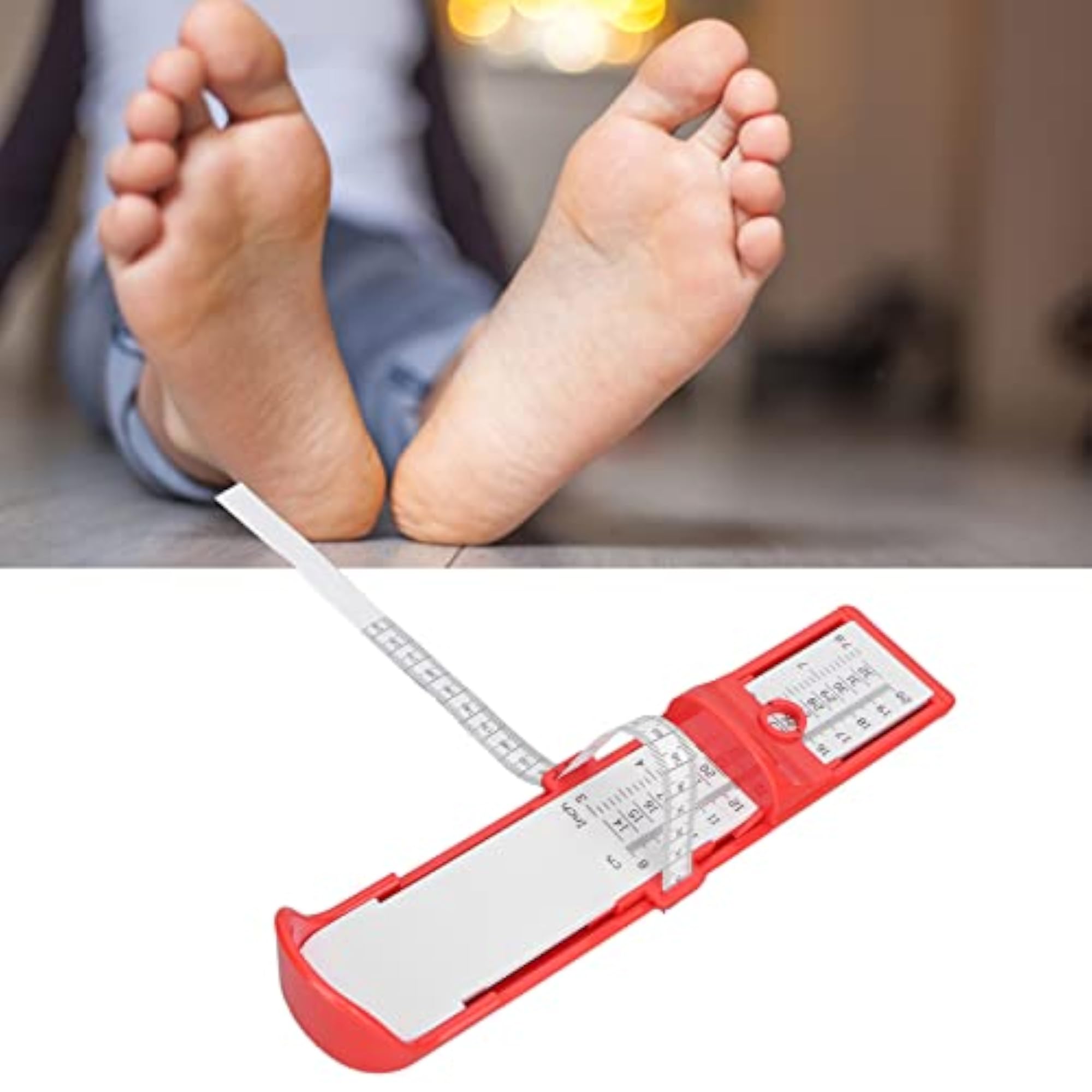 Portable Foot Measuring Device for Kids, Red