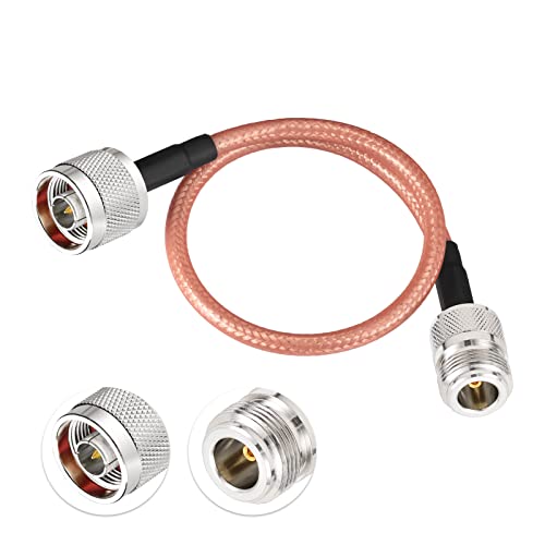 Adaptador coaxial N hembra a macho 30 cm RG-400 miniatura 5