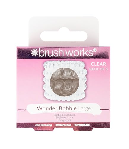 Brushworks Wonder Bobble Large Bobbles élastiques Clear 5 pièces