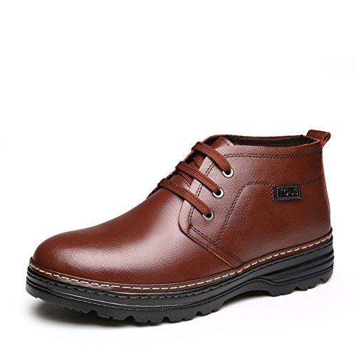 Chaussures homme casual en cuir hiver au chaud plus de velours 24.3cm