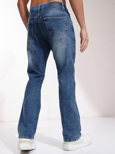Image of Highlander Men's Loose Baggy Fit Jeans | Mid Rise | Cotton |Relaxed & Trendy | Oversized Silhouette for Comfort| Jeans for Man