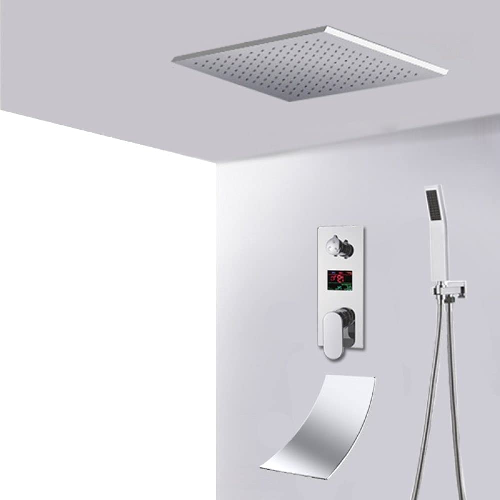 Kit robinet de douche effet pluie LED pour éviter les brûlures grâce à l'écran LCD