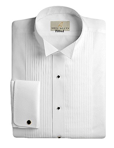 Neil Allyn Men's Tuxedo Shirt  100% Cotton 1/4 Inch Pleat Wing Collar (15 36/37)