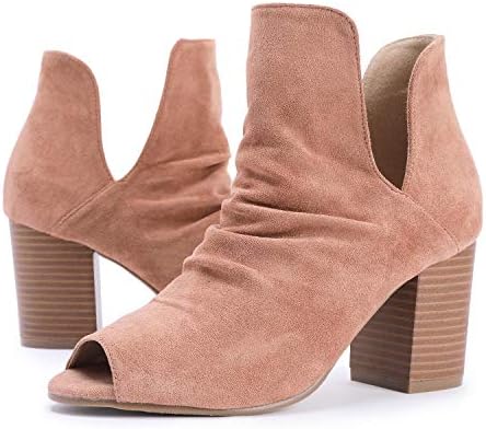Peep toe cutout booties Clearance