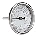 Termometro per Birra, Termometro per Pentole in Acciaio Inox 1/2 NPT Chiaro Termometro a Quadrante in Metallo a Grande Scala per Birra Caffè Bevande Caramelle Sciroppo D'Acero immagine