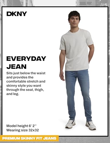 Image of DKNY Men's Skinny Jeans - Premium Soft Stretch Denim Pants | Skinny Fit Jeans for Men