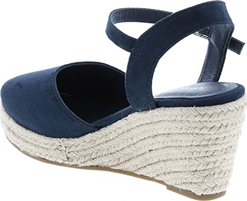 TOP Moda Wishing-5 Women's Closed Toe Buckle Strap Espedrilles Sandals3