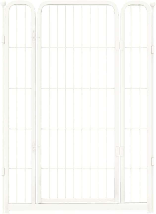 FXW Homeplus Unleashed Dog Playpen Designed for Indoor Use, 1 Add-on Gate, 40" Height for Medium and Large Dogs, White│Patented