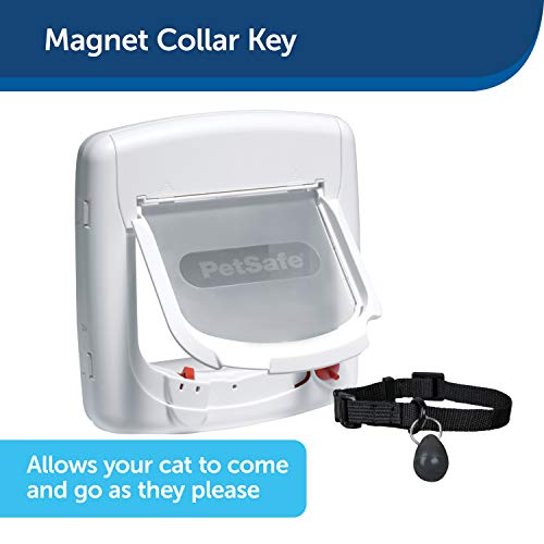 Petsafe, Deluxe Magnetic Cat Flap, Selective Entry, 4 Way Locking - Staywell (White) #TOP1
