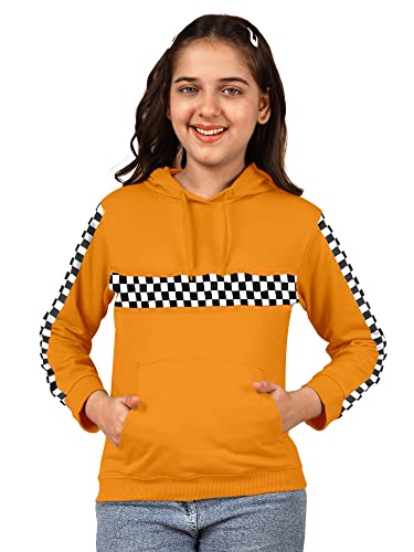 Image of KYDA KIDS Girl's Cotton Hooded Neck Hoodies - Sweatshirt with Hoodies Full Sleeves Girls Winter Wear, Long Sleeve Sweatshirts for Girls - Regular Fit