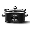 Crock-Pot 6-Quart Cook & Carry Slow Cooker, One-Touch Control, Matte Black