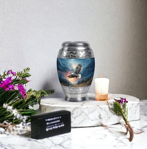 Image of Eagle Urn Tiny Urns for Human Ashes Adult Male Dad 3 Inch 4 Qty | Keepsake Urns for Funeral Decorative Burial Urn