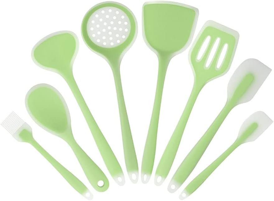Nonstick Translucent Silicone Utensil Cooking Kitchenware Set for Modern Cooking and Serving (Color : 02) (2)