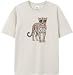 Chaierfei Leopard Shirt Leopard Bubblegum Sunglasses T-Shirt Cute Animal Print Tee