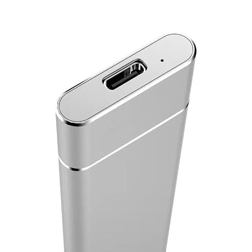 HvoYoDm Mini M.2 SSD - Portable External Drive with USB Connectivity 1TB 2TB, Compatible with Android, Mac OS, and Windows Systems (Silver,4)