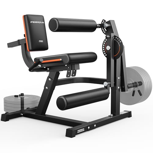FEIERDUN 4-in-1 Adjustable Leg Extension Curl Machine - 700lbs Capacity Leg Extension Machine for Lower Body Workouts - Adjustable Leg Curl Machine, Home Gym Weight Machine, Black