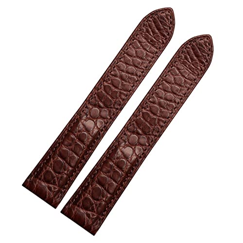 KGFDSGDS Correa de Reloj Adecuada para Cartier, Correa de Reloj de Piel de cocodrilo, Llave de Tanque de Cuero para Hombre, Cadena de Reloj London Calibo para Mujer de 20 mm
