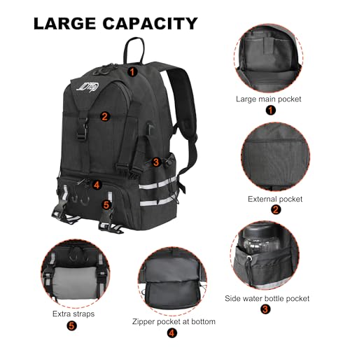 Jldtop JLD-HB Motorcycle Backpack, Motorcycle Helmet Backpacks thumb #4