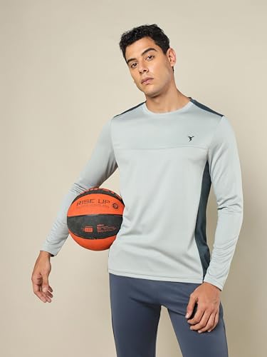 Image of TECHNOSPORT Men Polyester Slim Fit T-Shirt - (P725 P) Pack of 1