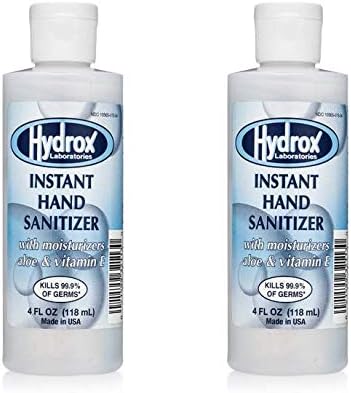Hydrox Instant Hand Sanitizer – 4 oz Bottle - Bundle of 2 Bottles