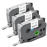 Informations sur le produit : lot de 3 rouleaux compatibles avec les étiqueteuses Brother TZe-FX221, TZeFX221, TZ-FX221, TZFX221. Rubans d'étiquettes d'identification flexibles de 9 mm
