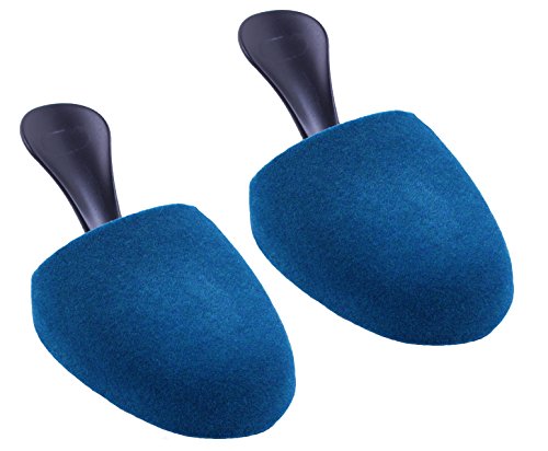 Delfa Schuhspanner mit Griff Schuhformer Schuhglätter Schaumstoff mit Viskoseflock für Ballerinas, Form rund