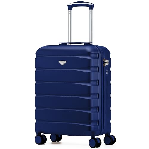 Flight Knight Cabin Suitcase 55x40x20 Ryanair Priority, EasyJet, Jet2 Lightweight Small Durable 4-Wheel Cabin Case, Carry-On for Over 60 Airlines, Hard Shell, 10kg Hand Luggage Bag (55 x 40 x 20 cm)