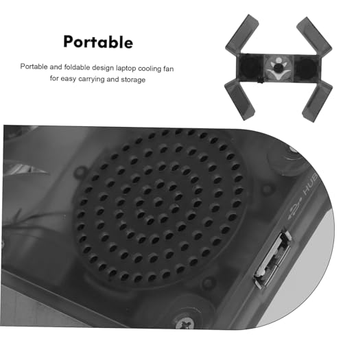 Base portátil plegable para laptop con ventilador LED miniatura 3