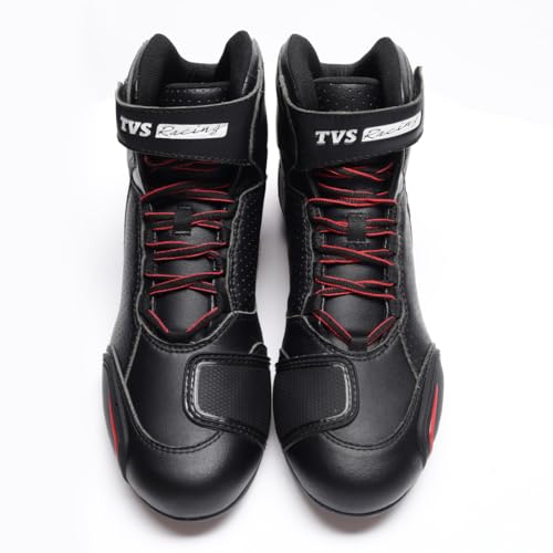 Image of TVS Racing Ankle Length, Waterproof Riding Boots with Balaclava for Men