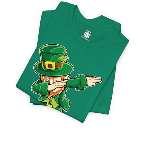 Dabbing Leprechaun Funny St Patricks Day Shirt for Boys Girls Kids Toddler Men Lucky Irish Shamrock Son Dad2