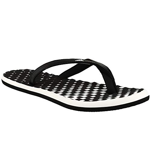 adidas Women's Eezay Dots W Athletic Sandal,White/Black/Black,8 M US