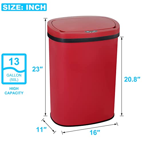 Basurero de acero inoxidable 50 L con sensor de movimiento miniatura 3