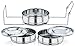 EasyShopForEveryone Stainless Steel 3 Tier Stackable Insert Pans, Compatible with 6 Qt Instant Pot, Pot-in-Pot, Baking Pans for Flan, Layer Cake