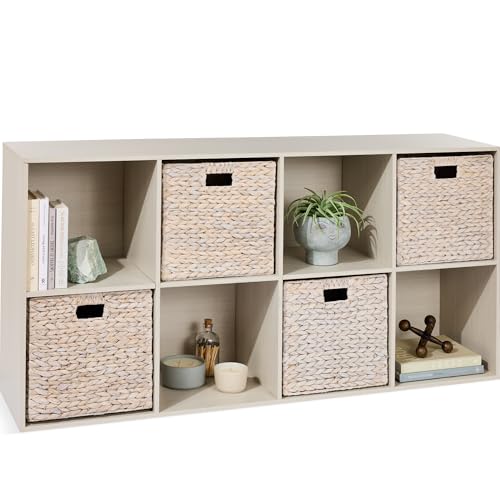 8-cube storage organizer, whitewash (13.5in shelf opening)