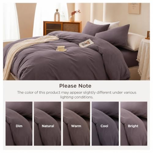 Image of Purple Duvet Cover Only - Ultra Soft & Breathable Comforter Cover King