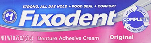 Fixodent Complete Original Denture Adhesive Cream 0.75 Oz (Pack of 4)