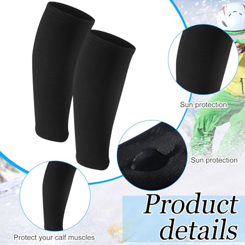 2 Pairs Water Ski Spray Leg Calf Compression Sleeve Protector Elastic Neoprene Support Wrap for Outdoor Water Sports3
