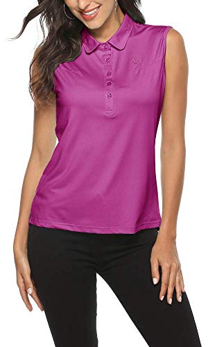 Image of AIRIKE Golf Polo Shirts for Women Sleeveless Summer Sports Athletic Fashionable Workwear-Quick Dry Womens Tank Tops