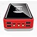 Produktbild Wireless Solar Powerbank Solar Ladegerät, 100000mAh Externer Akku Pack, Externer Akku Pack MTI 4 Ausgänge & 3 Eingangswege & Taschenlampe für iPhone, Samsung, Android, Camping und mehr,Rot