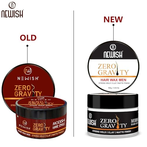 Newish Zero Gravity Hair Wax for Men | Strong Hold, Ultra Matte Finish | Modish Hair Style | Restylable Anytime, Easy Wash Off | Hair Styling Wax for Glossy Finish & Shine |... - Image 6