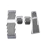 SureMart for BMW X1 E30 E36 E87 E46 E90 E91 E92 E93 Accelerator No Drill Non-Slip Performance Car Rest Pedal Brake and Gas Pedal Covers Accessories Replacement Pedal Aluminum Alloy Pedals Set MT 4Pcs