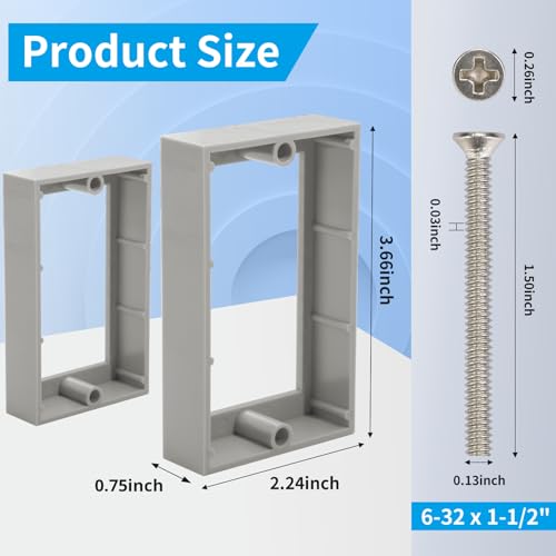 Image of Single Gang Receptacle Outlet Box Extenders 3 /4 inch,Gray,Pack of 1