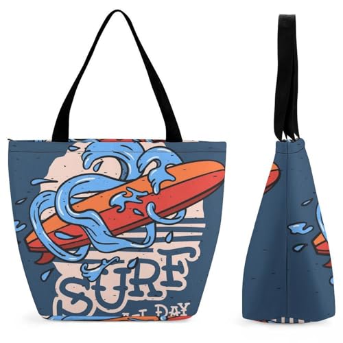 Sac à bandoulière imprimé surf pour vos sorties quotidiennes et vacances